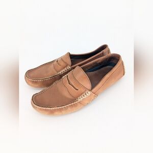 Polo Ralph Lauren Telly Brown Leather Penny Loafers Driving Moccasin Size 10D